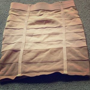 Multi Tan Mini Skirt